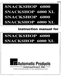 AP SNACKSHOP 6000/6000XL MANUAL